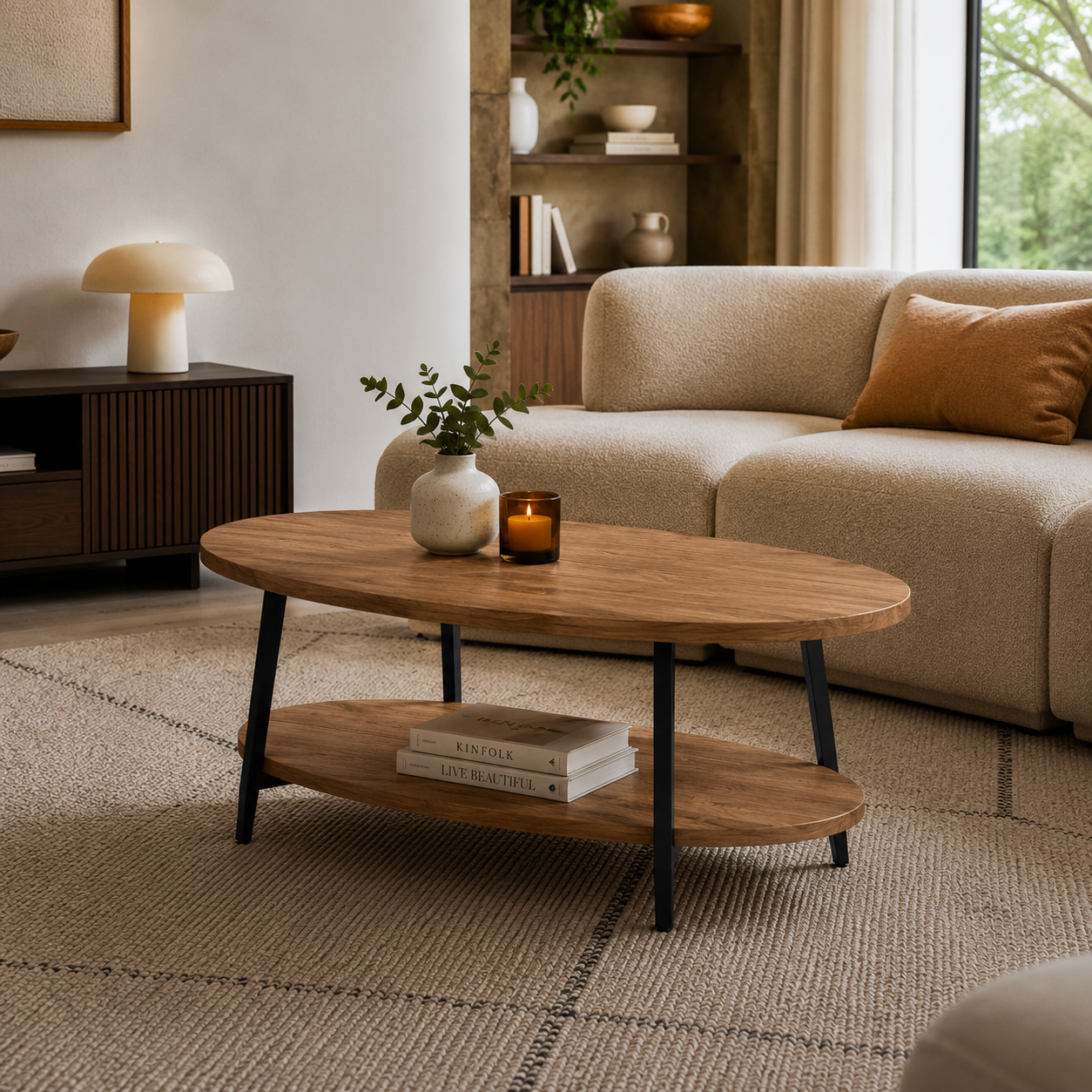 Lynn oval coffee table