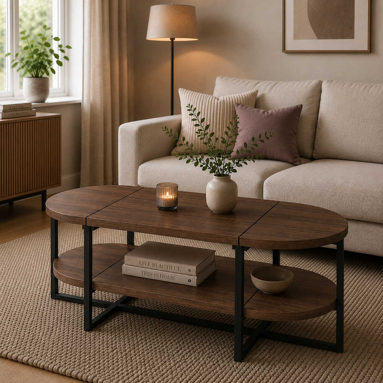 Lynn oval coffee table