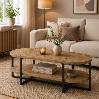 Lynn oval coffee table
