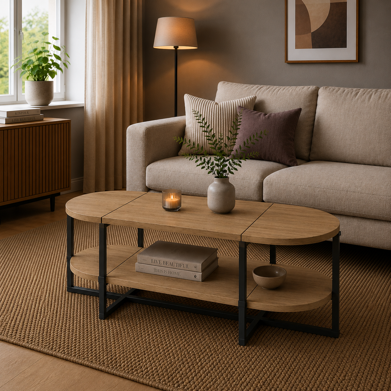 Lynn oval coffee table