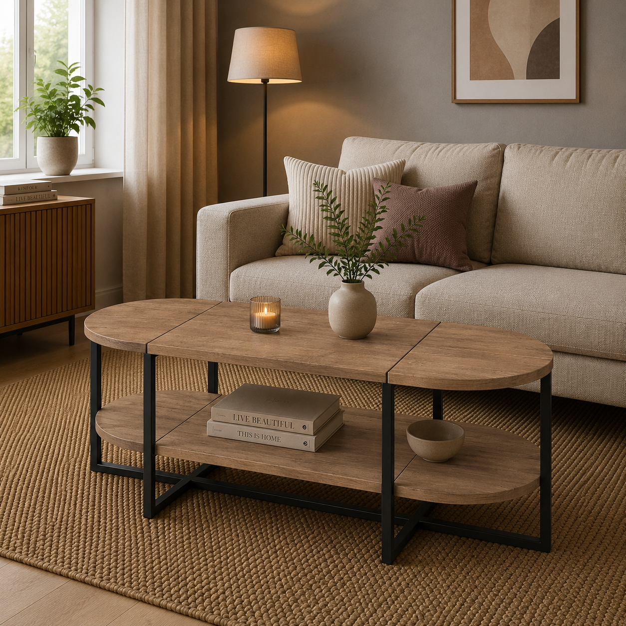 Lynn oval coffee table