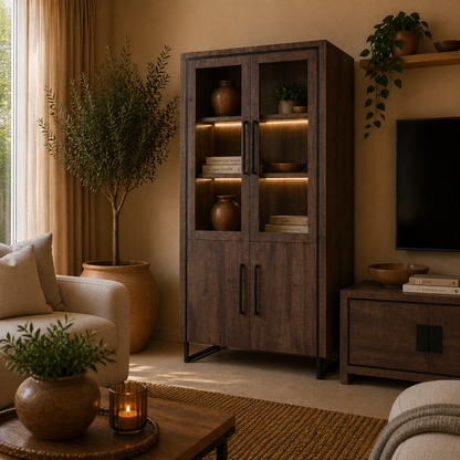 Rimini large display cabinet