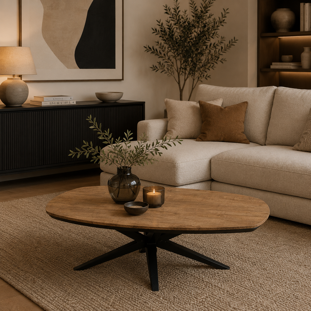 Salontafel Wellington deens ovaal