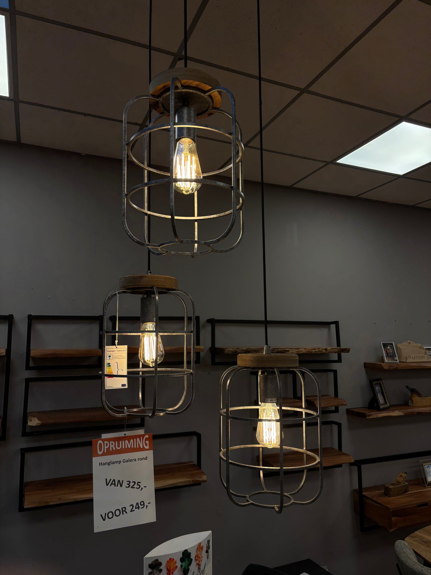 OPRUIMING Hanglamp Galera rond