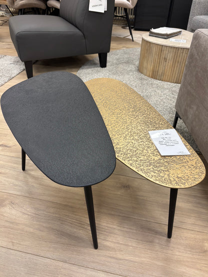 SALE Coffee table set Metallic kidney-shaped