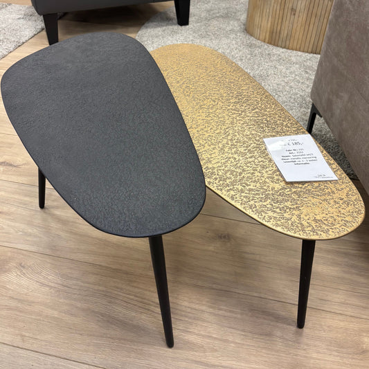 SALE Coffee table set Metallic kidney-shaped