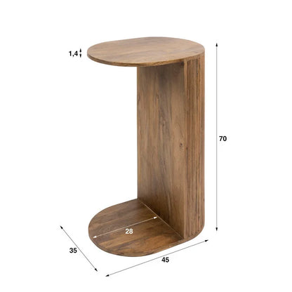 Overzettafel Wave - Massief mango